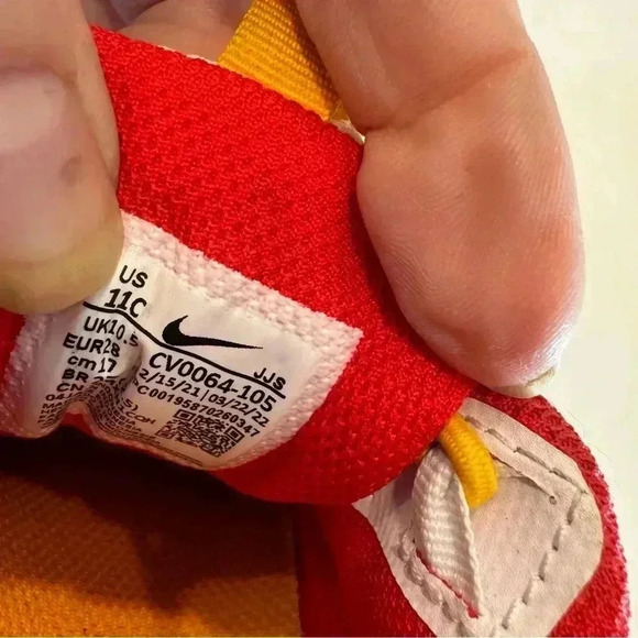 Nike Air Max 90 Toggle Slip On Kids Unisex White Yellow Blue Size 5C - Picture 12 of 12